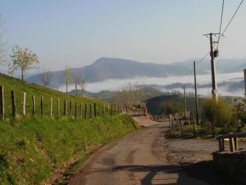 416カミーノ、サンティアゴ巡礼、ピレネー、山霧、オリソン