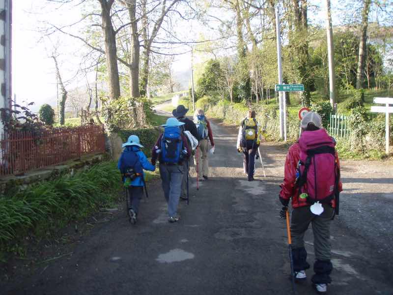 416カミーノ、サンティアゴ巡礼、ピレネー、オリソン、牧場の道ジョイン一家と