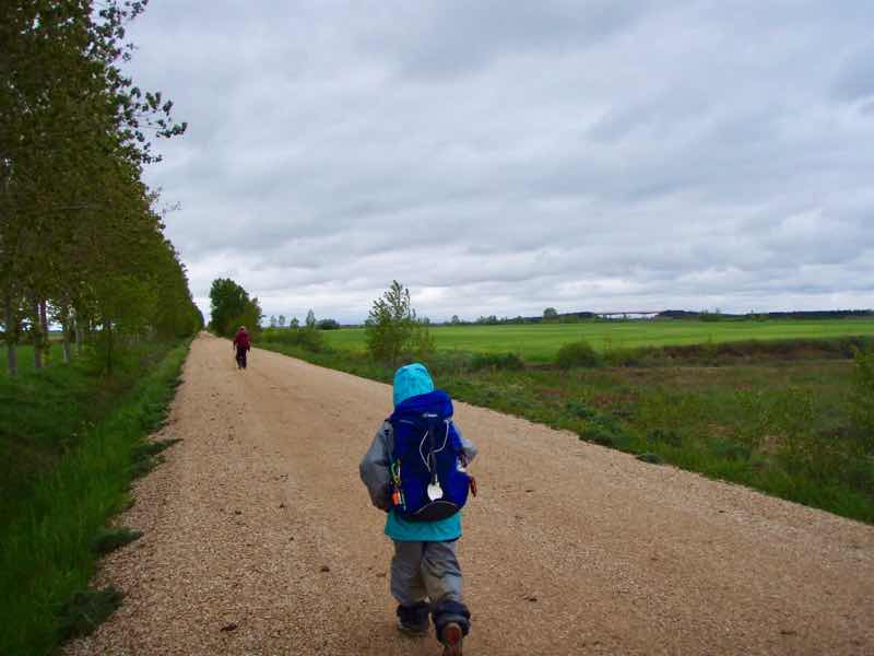 512 カルサディージャ・デ・ラ・クエッサ カミーノ　17km一本道　1先に2後ろ姿