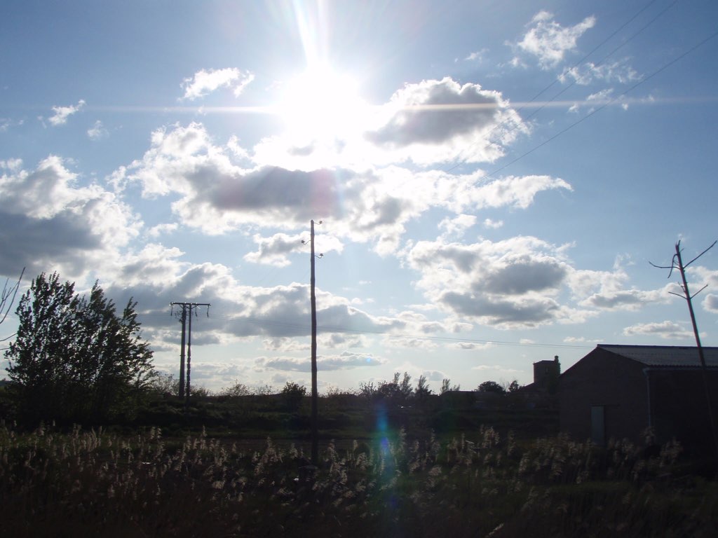 カミーノ雲、朝焼け 原っぱ