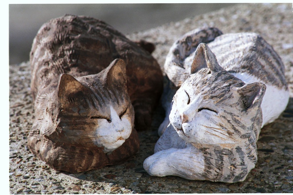 clay cats ２ 粘土、陶器ねこ　カミーノ工房