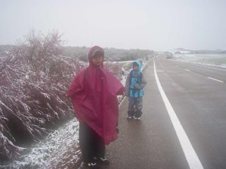 513サアグーン、雨雪、待ちぼうけ、1.2サンティアゴ巡礼