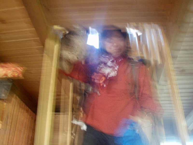 522カミーノ マンハリン小屋 梯子 サンティアゴ巡礼