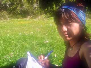 522 カミーノ マンヘリン 沢の水浴び後 日誌3