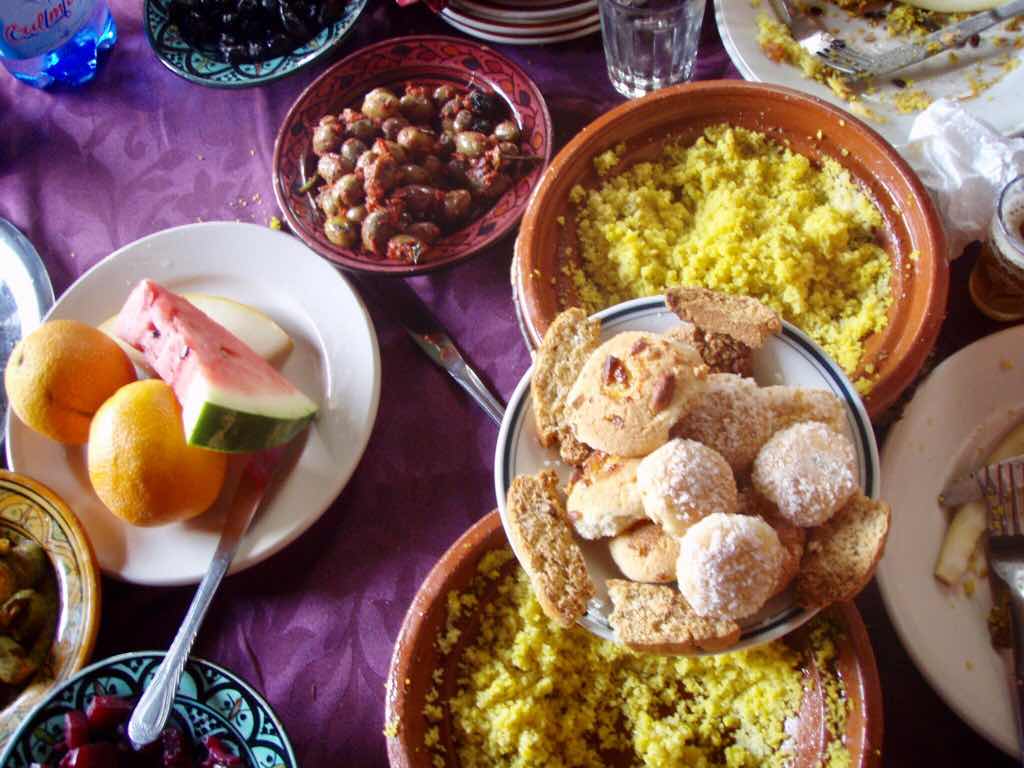 モロッコ　カサブランカ　高級料理デザート