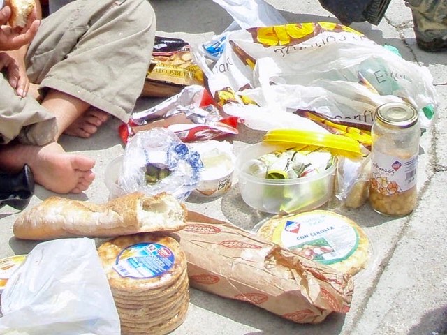 525カミーノ　ルイテラン　道端ランチ食材