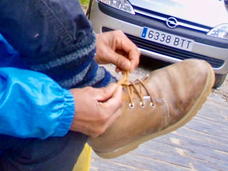 528 カミーノ　トリカステーリャ　靴アップ