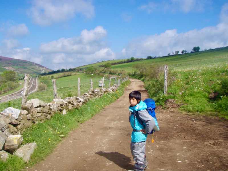 528 カミーノ　トリカステーリャ　田舎みち　２　振り返る