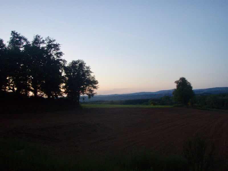 530 スペイン巡礼 サモス 田舎道 サンマメ 夕焼け