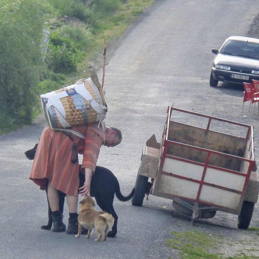 601 カミーノ caminoポルトマリンportmarin に向かう 中世の巡礼者おじさん