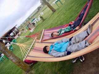 511 スペイン巡礼 アルベルゲ ハンモック