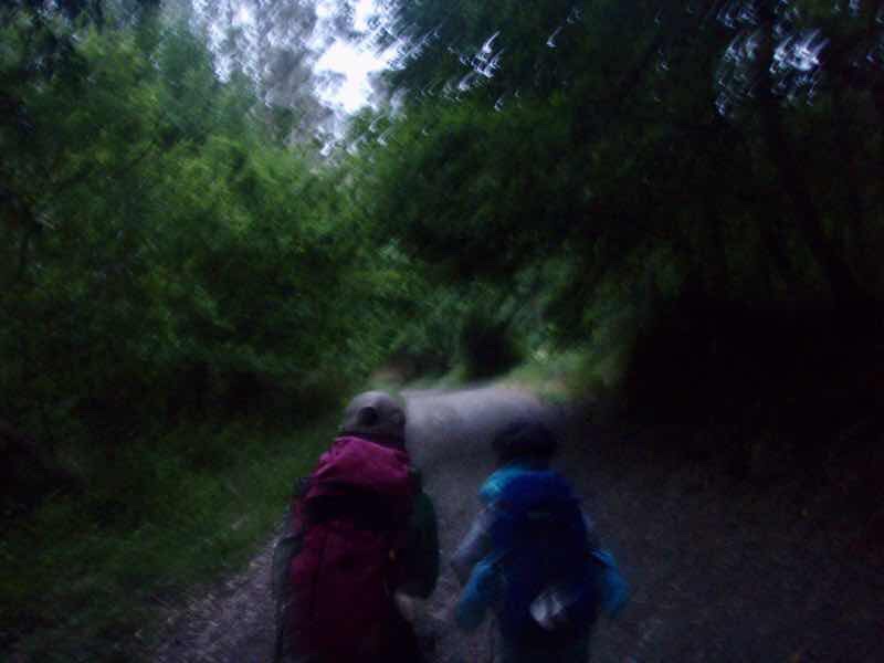 605スペイン巡礼　朝モヤ暗い12 サンティアゴ Santiago