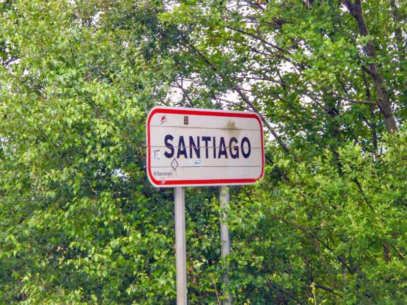 605スペイン巡礼 サンティアゴ Santiago 街 文字看板のみ
