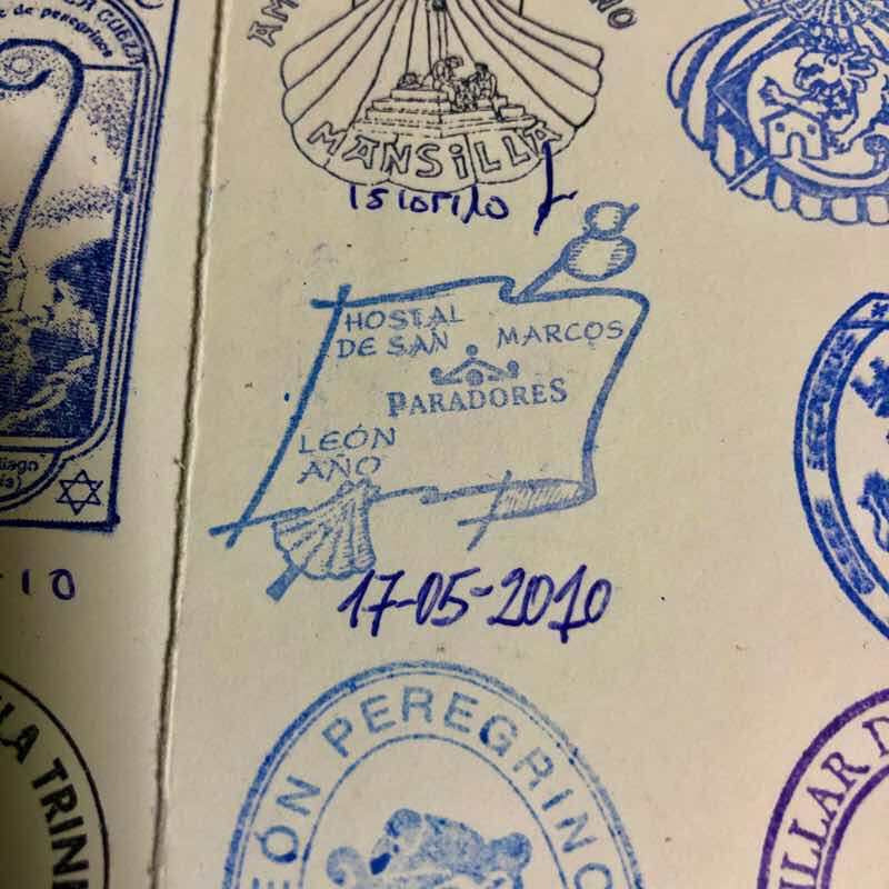 517 parador スペイン巡礼　クレデンシャル　スタンプ