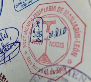 522 スペイン巡礼 クレデンシャル スタンプ マンハリン