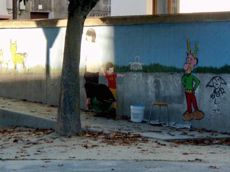 606サンティアゴ Santiago Camino 公園落書き