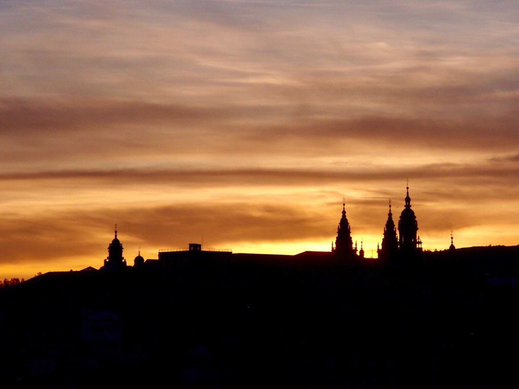606サンティアゴ Santiago Camino 大聖堂シルエット