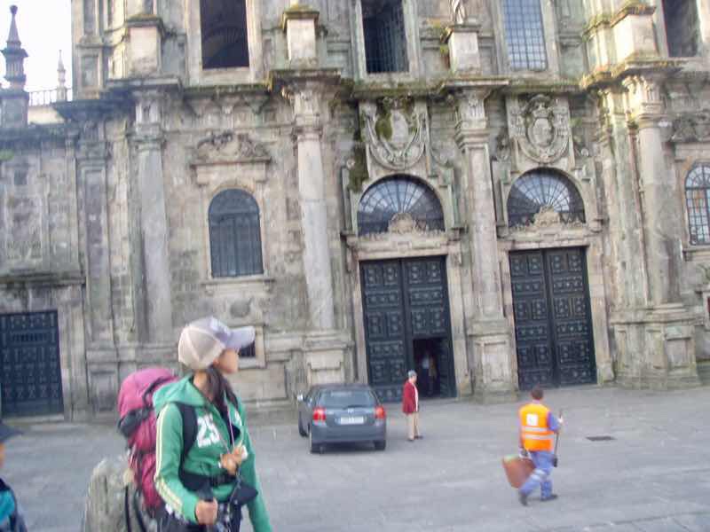 607サンティアゴ巡礼　サンティアゴ大聖堂門　カミーノ