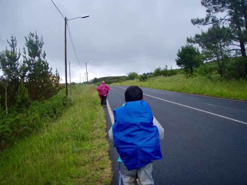 609 サンティアゴ巡礼　田舎道1 2アスファルト　カミーノ　セー