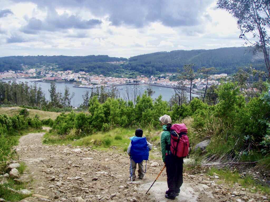 609 サンティアゴ巡礼　12海がみえた大西洋町景色 カミーノ　セー