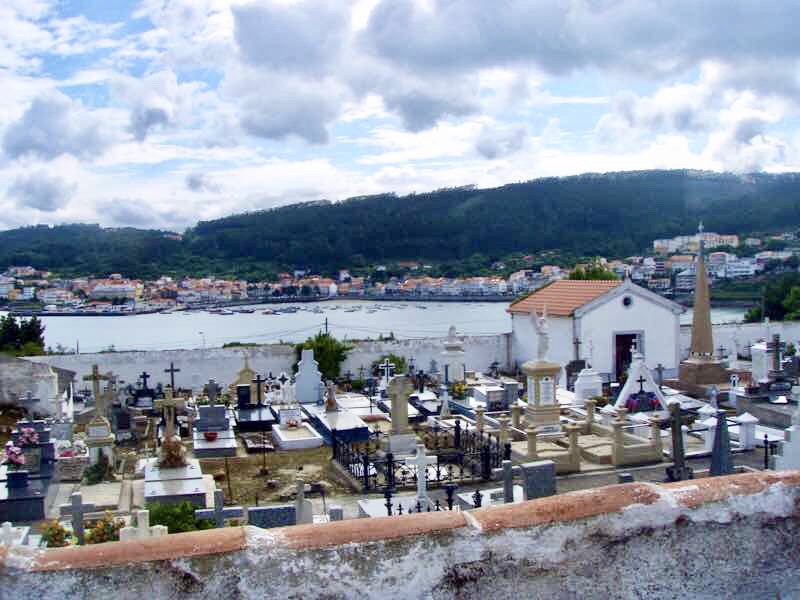 609 サンティアゴ巡礼　海がみえた大西洋町景色 カミーノ　セー