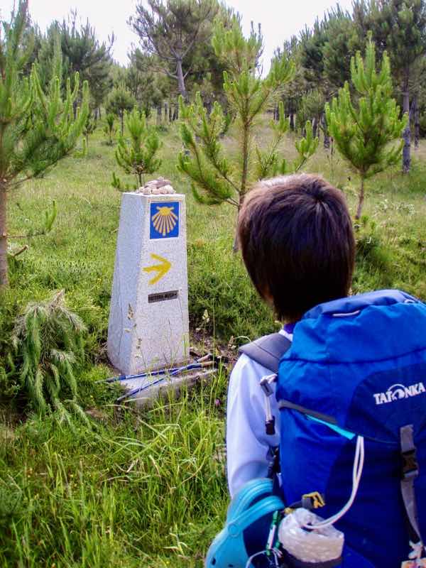 613ムシア　サンティアゴ巡礼　最終地Muxia 田舎道道標2