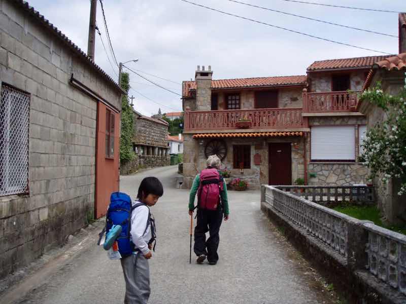 613ムシア　サンティアゴ巡礼　最終地Muxia ムシア　舗装道　右柵12