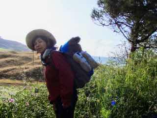 613ムシア　サンティアゴ巡礼　最終地Muxia　3左向き　草地の山