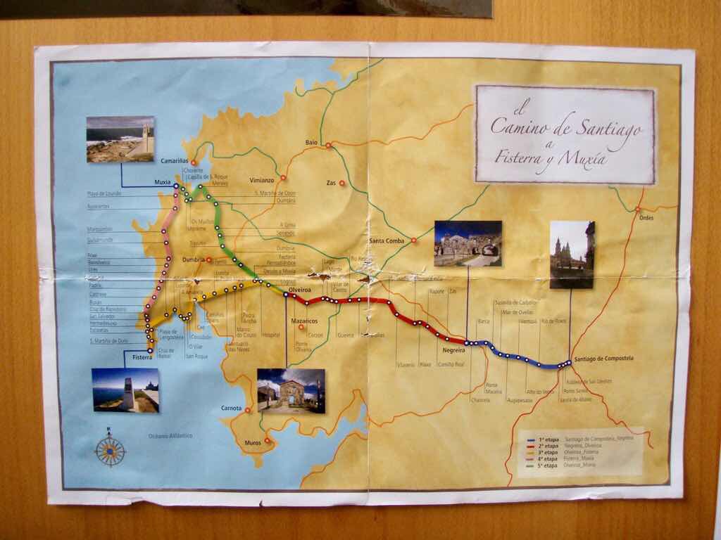 614サンティアゴ巡礼　最終地Muxia 地図