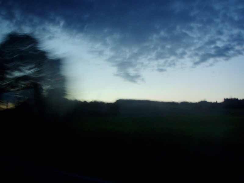 615 Alsa バス バルセロナ移動 座席 朝焼け