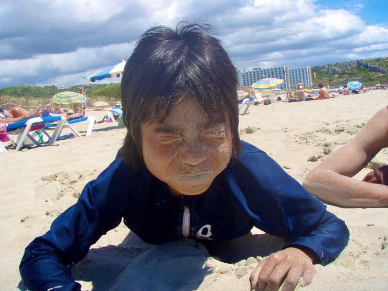 618メノルカ島　海水浴　Menorca 2砂