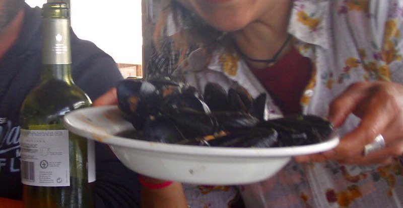 618メノルカ島Menorca レストランムール貝