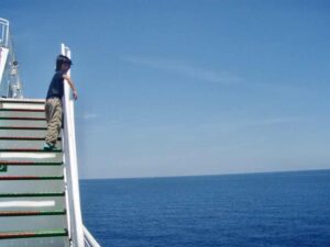 623メノルカ島 Menorca バルセロナ船から眺め2