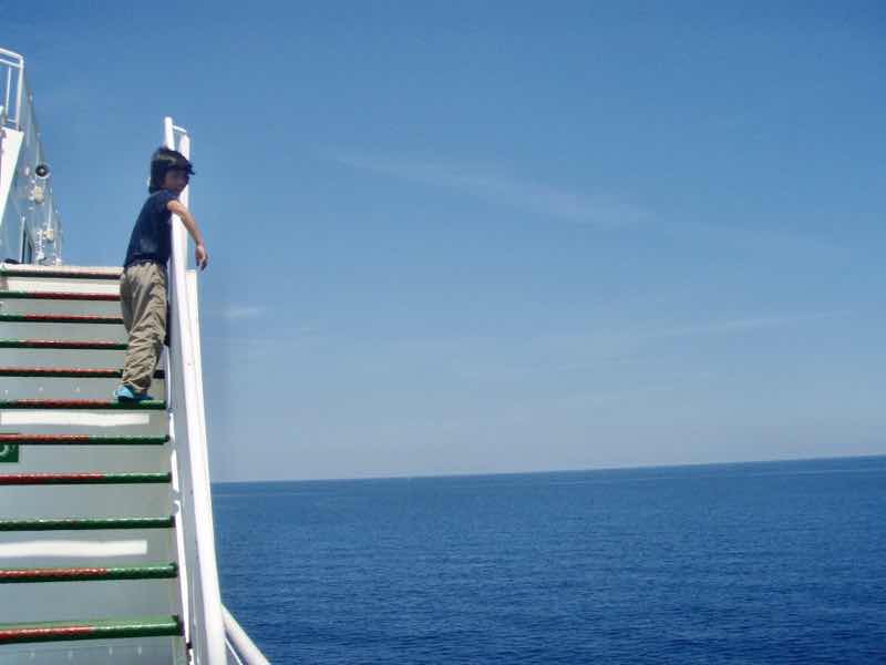 623メノルカ島 Menorca バルセロナ船から眺め2