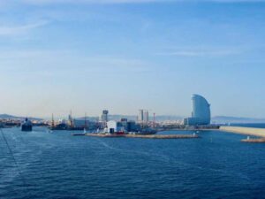 H623メノルカ島 Menorca〜バルセロナ船上見える景色