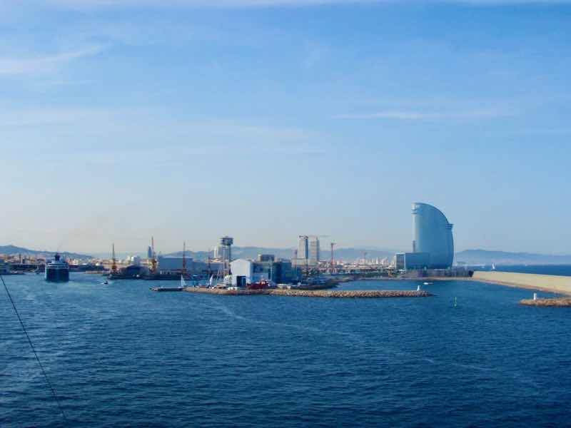 H623メノルカ島 Menorca〜バルセロナ船上見える景色