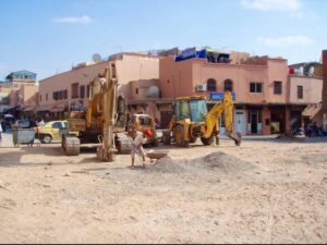 627モロッコ マラケシュ 街並み工事中