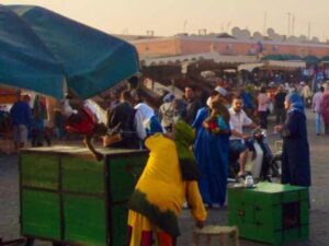 627モロッコ ジャーマルフナ サル使い