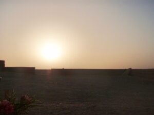 629 サハラ砂漠　境界ホテル　早朝景色3